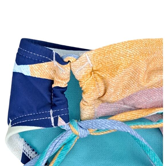 2 For $5 Sale NWT Girls Hobie Tropical Abstract Blue Bikini Swim Bottom Size 12 - Picture 3 of 6